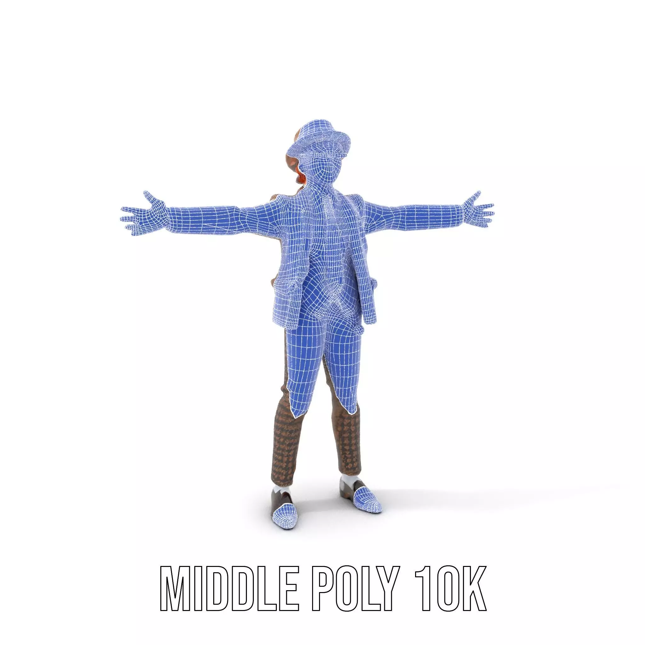 Plaid Suit Child model pack Low-poly 3D model_16