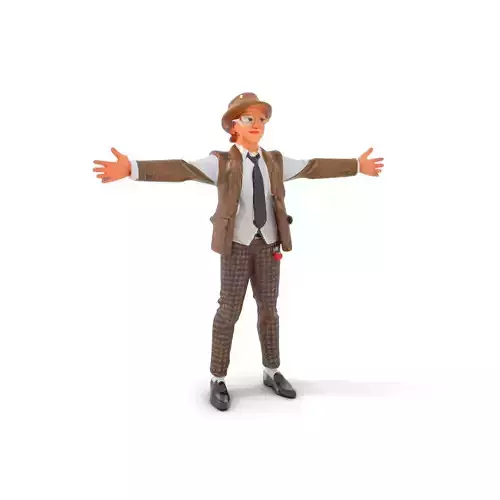 Plaid Suit Child model pack Low-poly 3D model