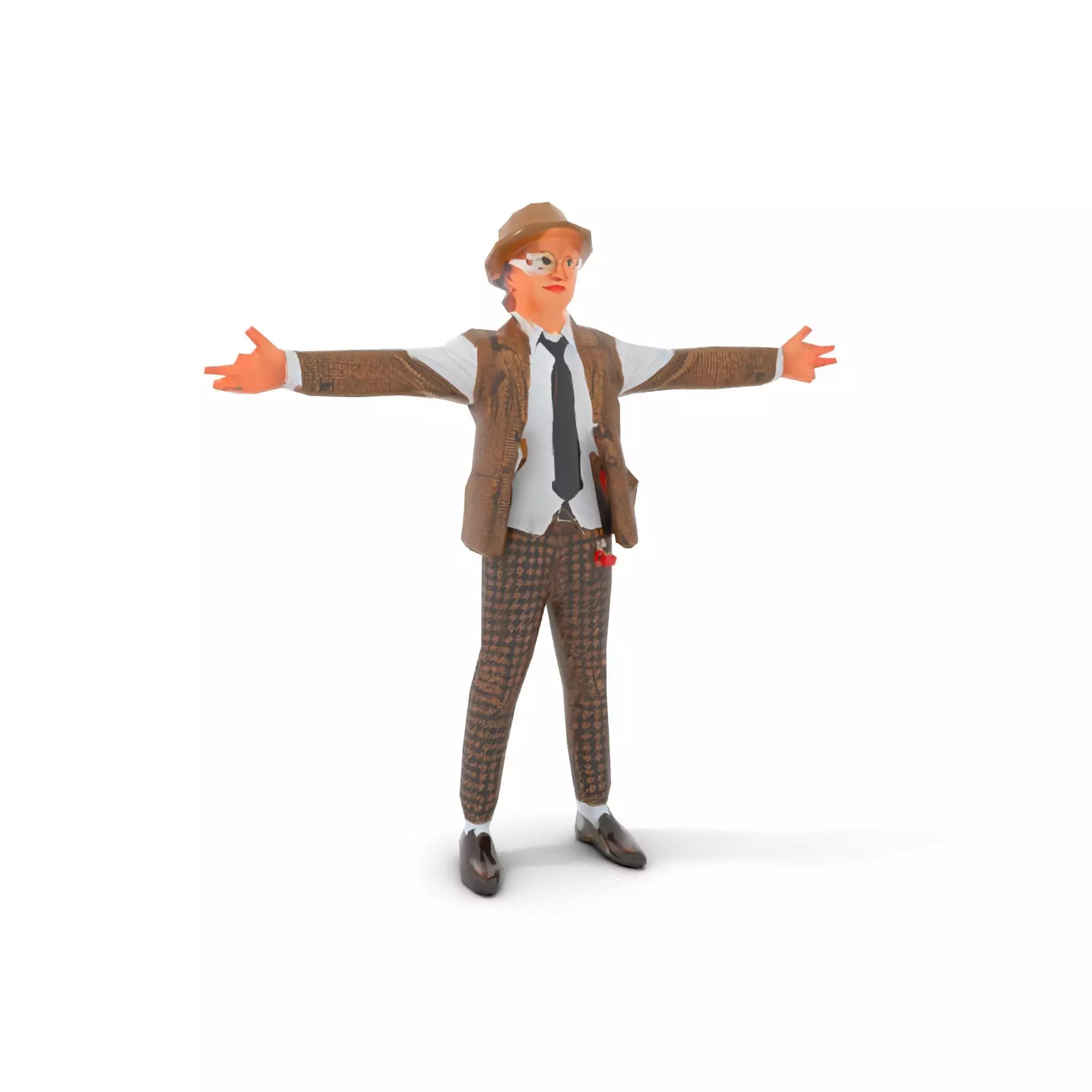 Plaid Suit Child model pack Low-poly 3D model_8
