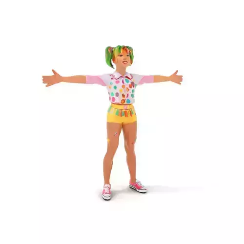 Rainbow Candy Girl model pack Low-poly 3D model