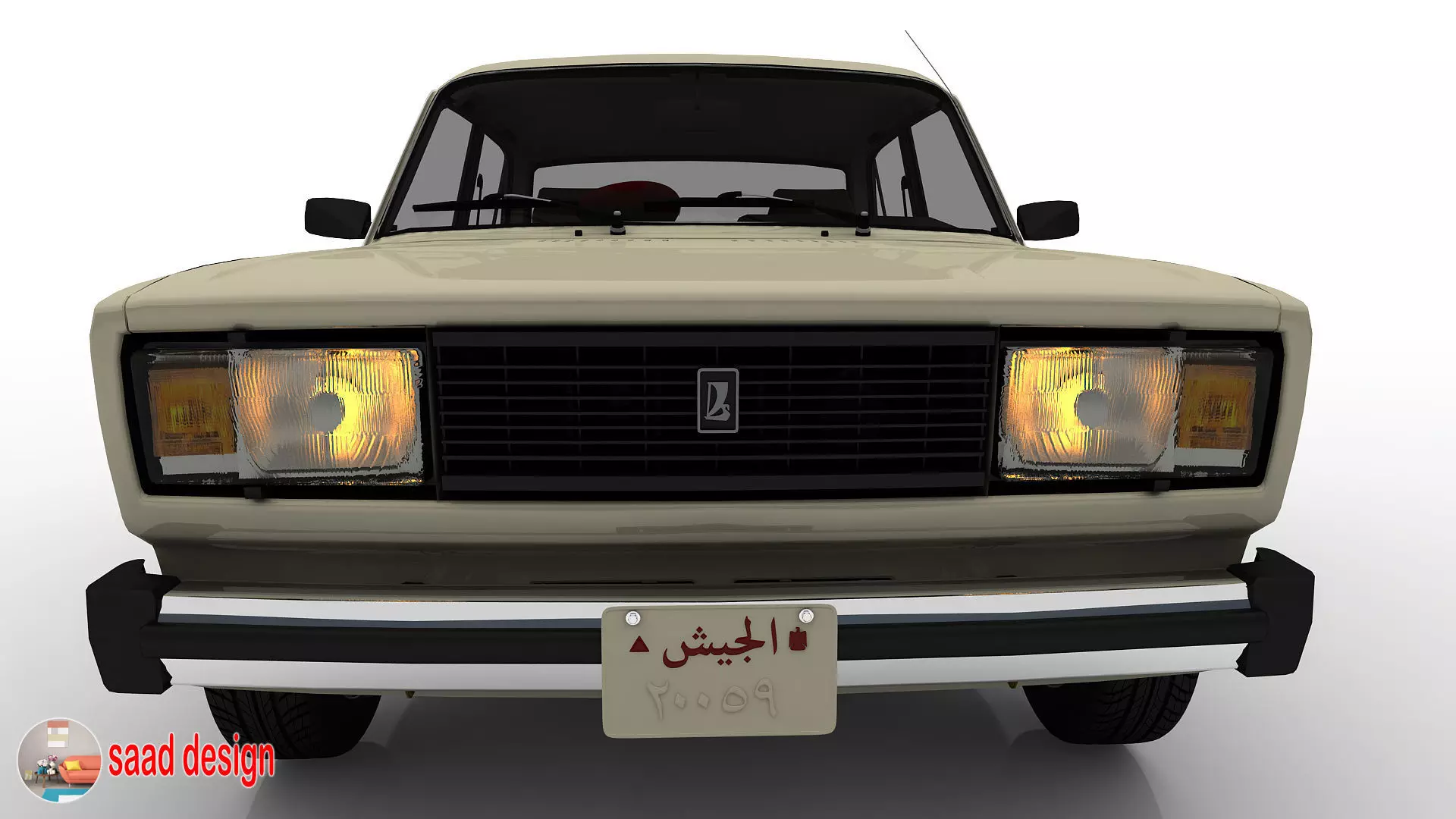 Vaz 2105 Egypt and Taxi and Army  3D model_4