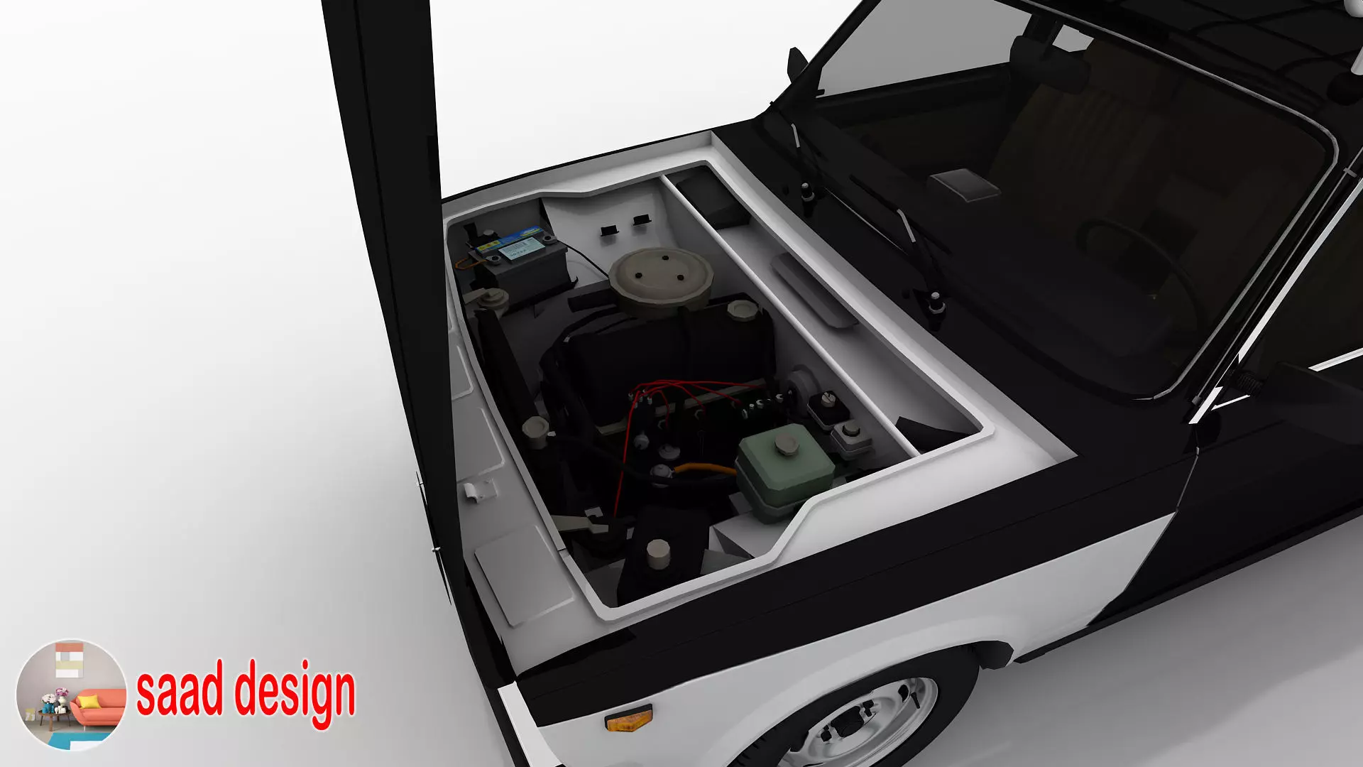 Vaz 2105 Egypt and Taxi and Army  3D model_20