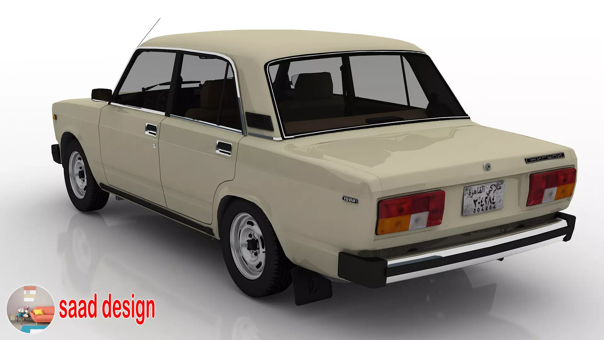 Vaz 2105 Egypt and Taxi and Army  3D model_25