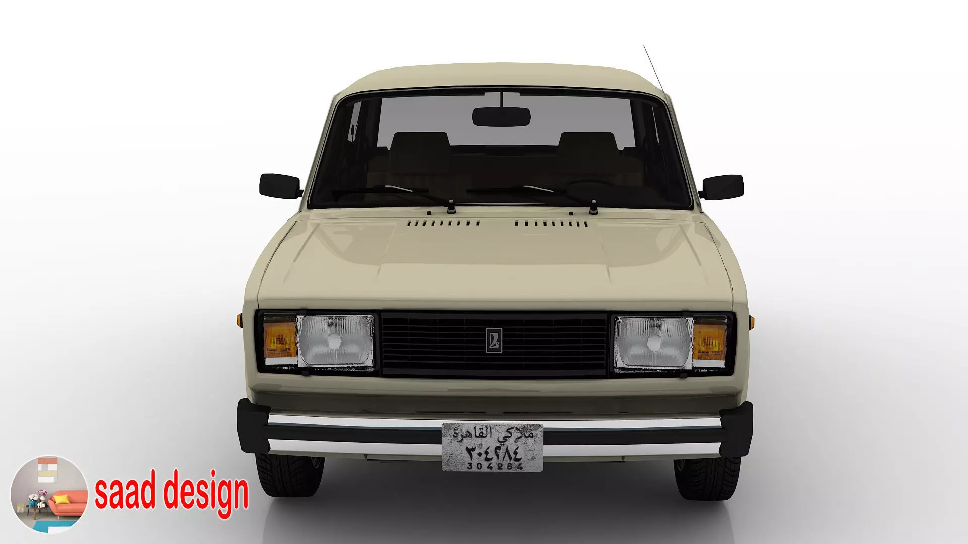 Vaz 2105 Egypt and Taxi and Army  3D model_29