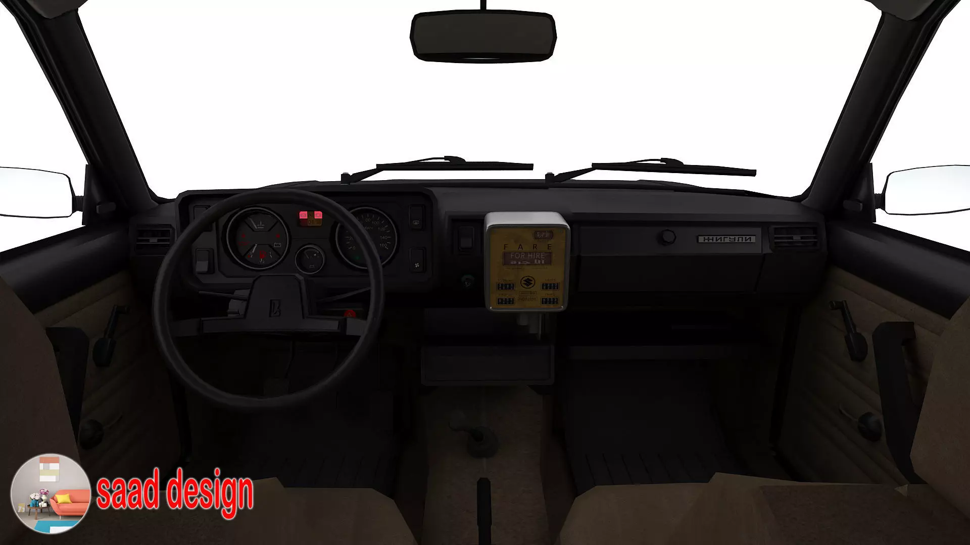 Vaz 2105 Egypt and Taxi and Army  3D model_19