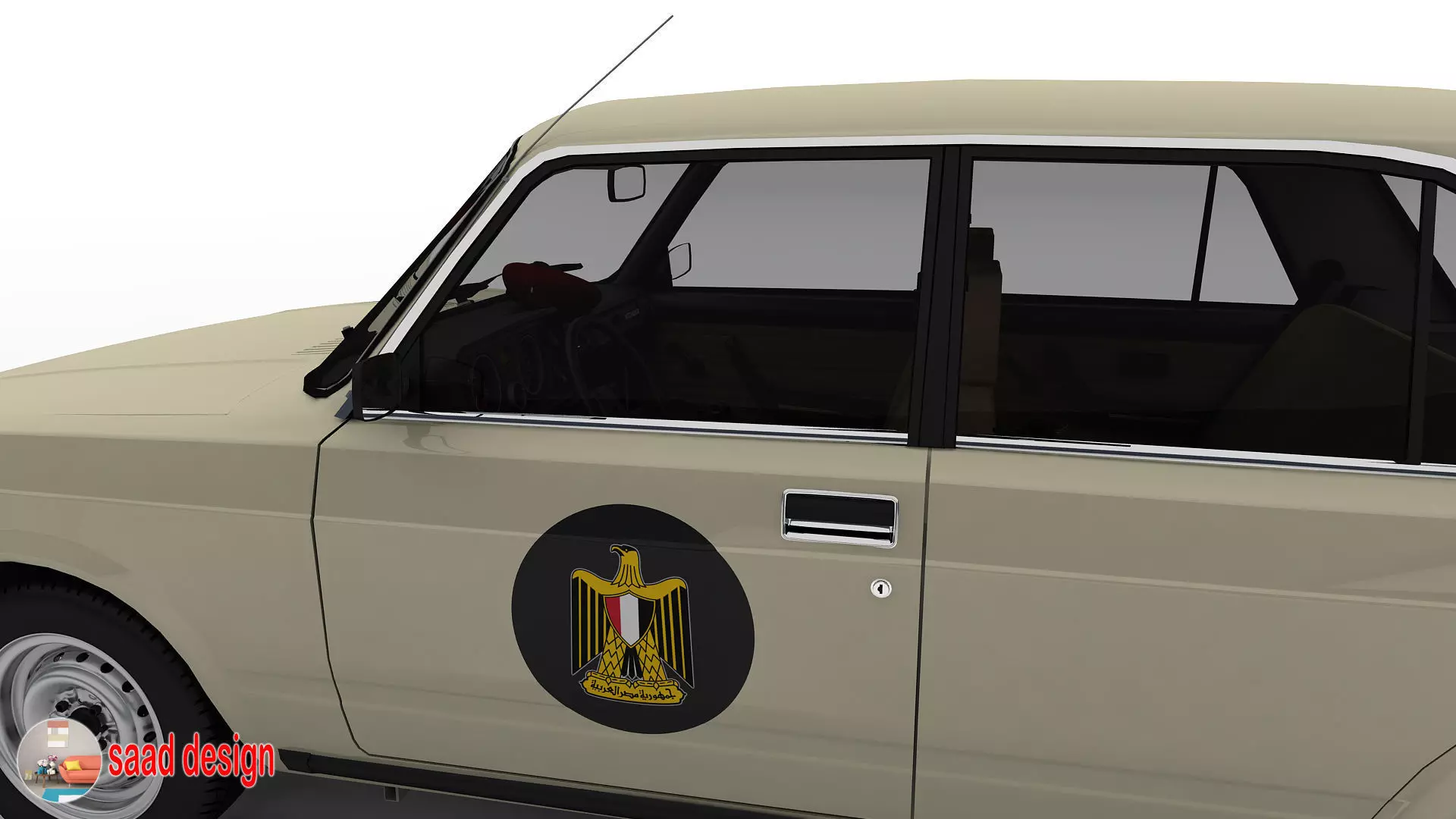 Vaz 2105 Egypt and Taxi and Army  3D model_5