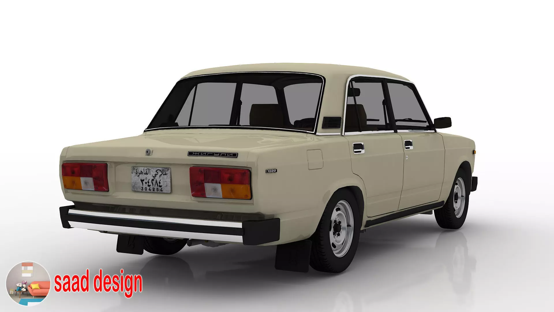 Vaz 2105 Egypt and Taxi and Army  3D model_27