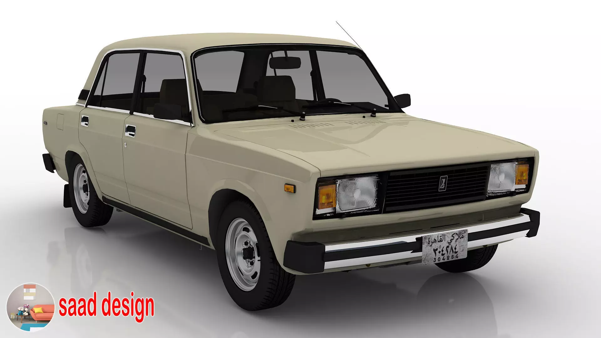 Vaz 2105 Egypt and Taxi and Army  3D model_26