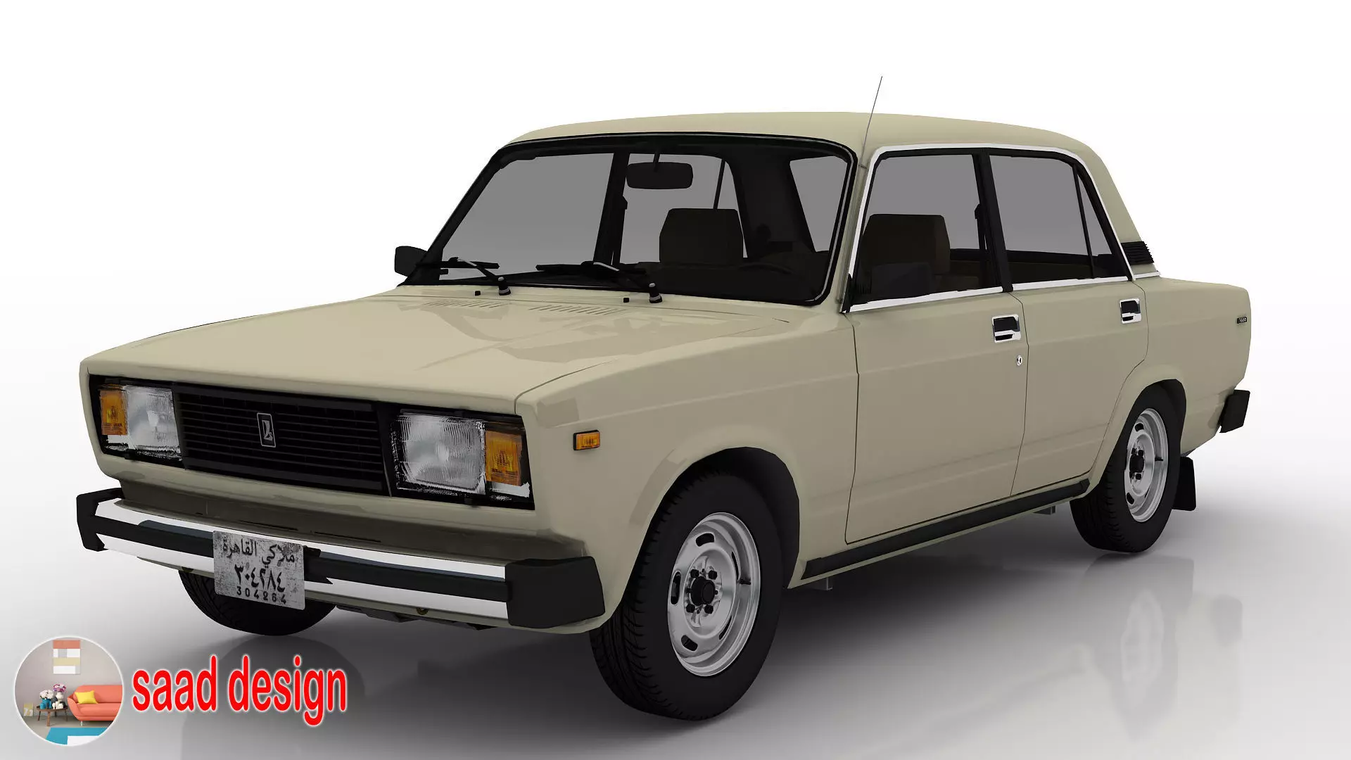 Vaz 2105 Egypt and Taxi and Army  3D model_24