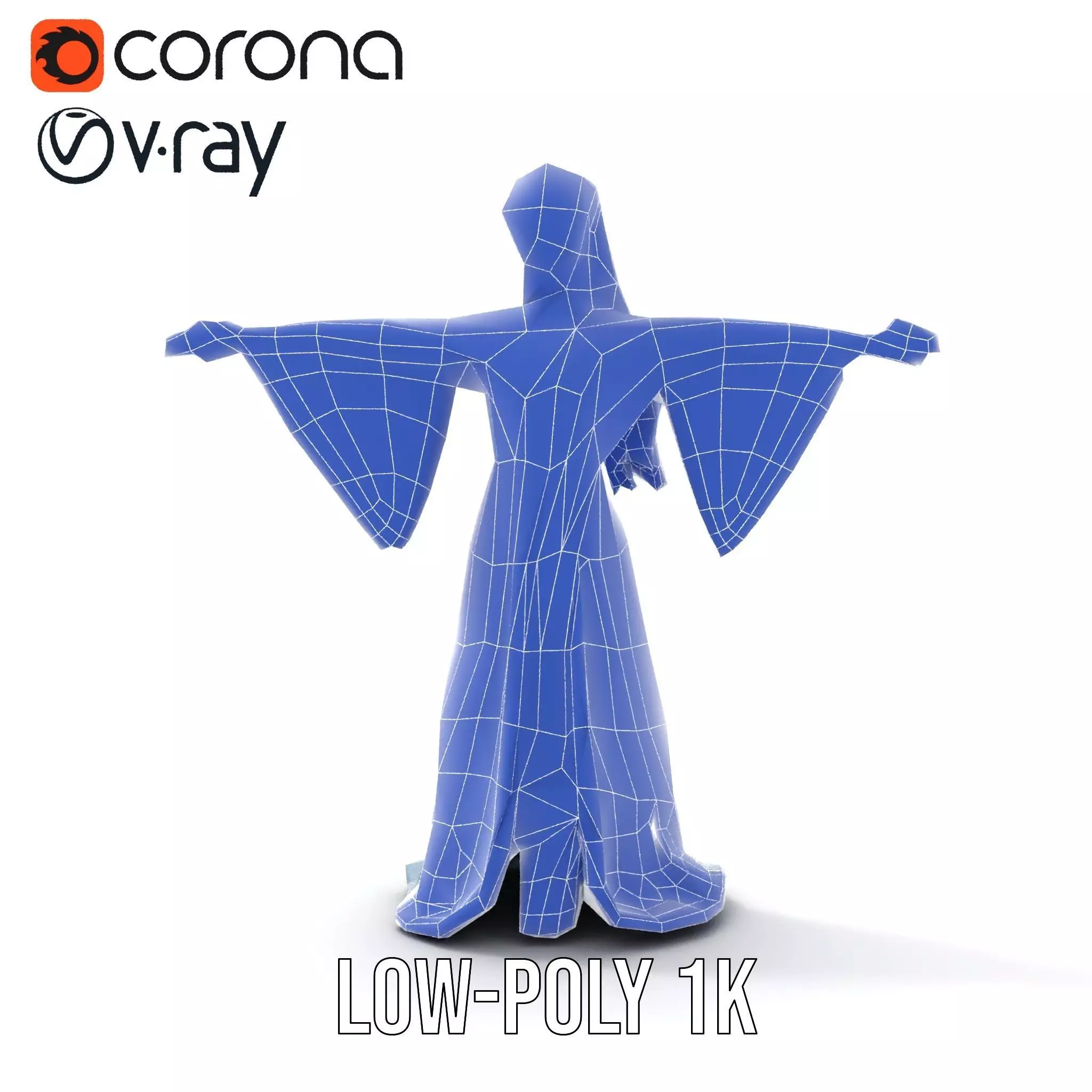 Elegant Blue Dress model pack Low-poly 3D model_20