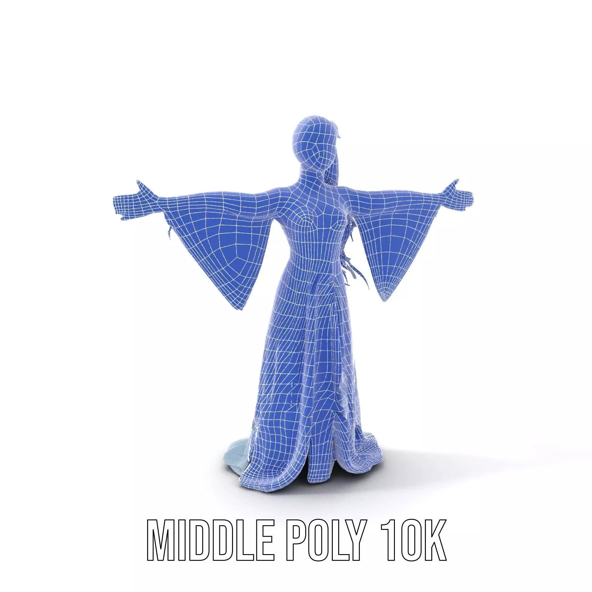 Elegant Blue Dress model pack Low-poly 3D model_14