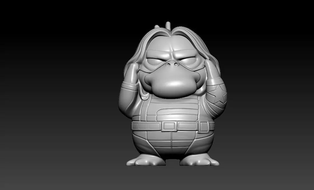 Pokemon Psyduck - Winter soldier bucky model - 3D print 3D print model_1