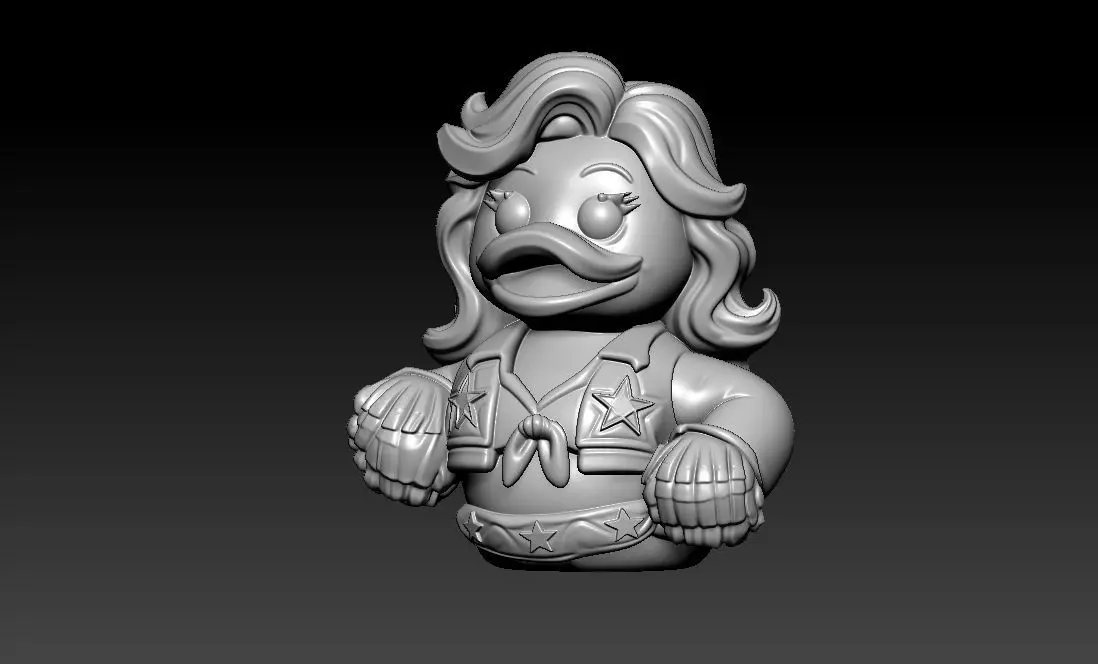 Rubber Duck - Dallas Cowboys Cheerleader model - 3D print 3D print model_3