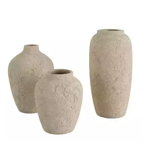 Textured Cream Vase