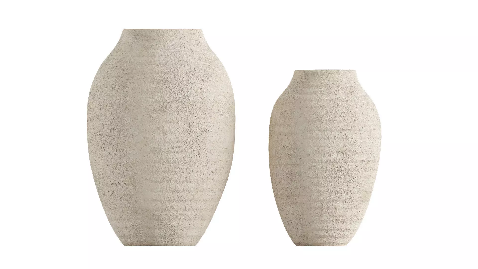  Raw effect ceramic vase 3D model_4