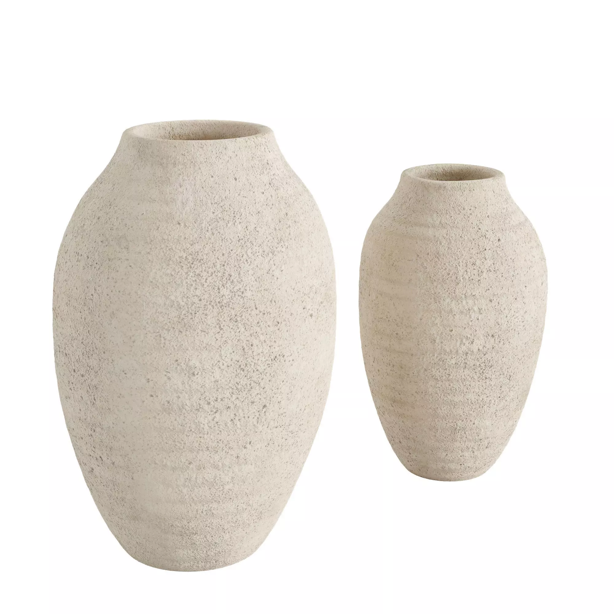  Raw effect ceramic vase 3D model_0
