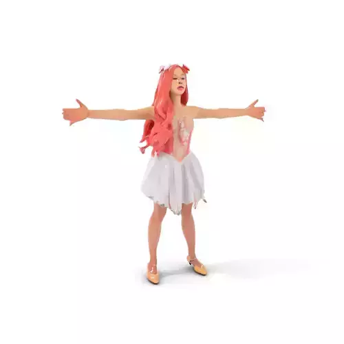 Elegant Ballerina Outfit model pack Low-poly 3D model