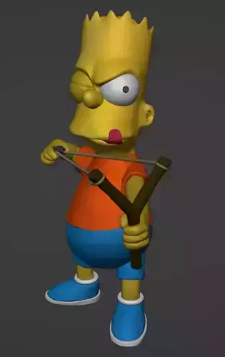 Bart Simpson with slingshot