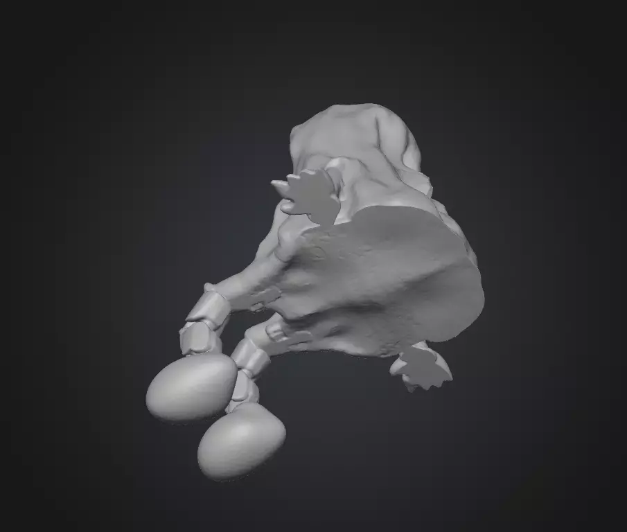 Sitting Ghost 3D print model_4