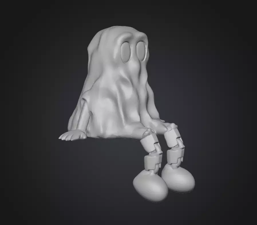 Sitting Ghost 3D print model_2