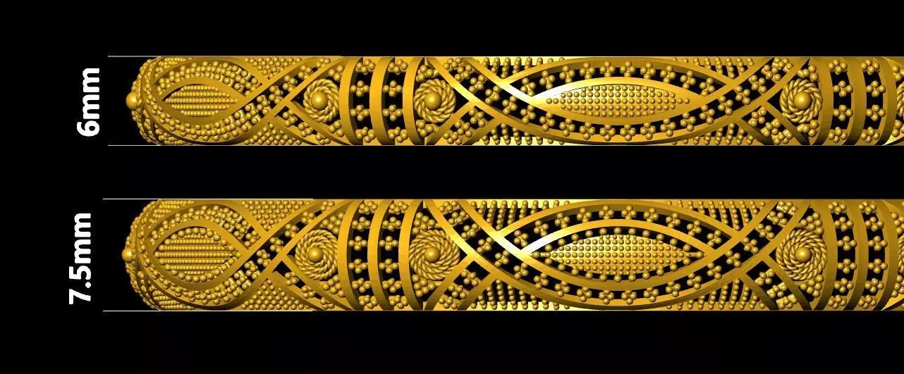 Traditional indian Bangle for Women 3D print model_2