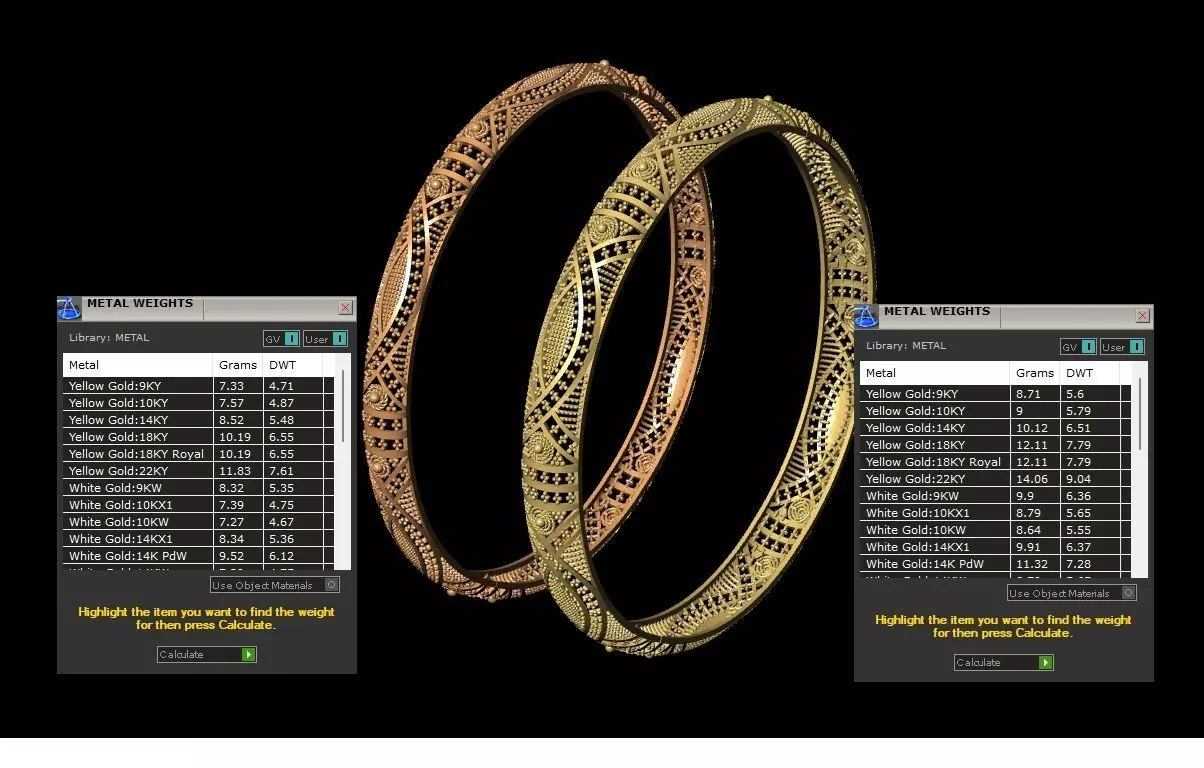 Traditional indian Bangle for Women 3D print model_4