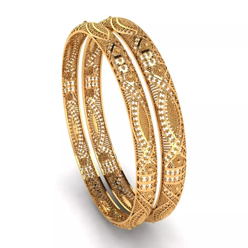 Traditional indian Bangle for Women 3D print model_1