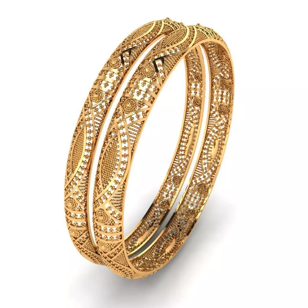 Traditional indian Bangle for Women 3D print model_0