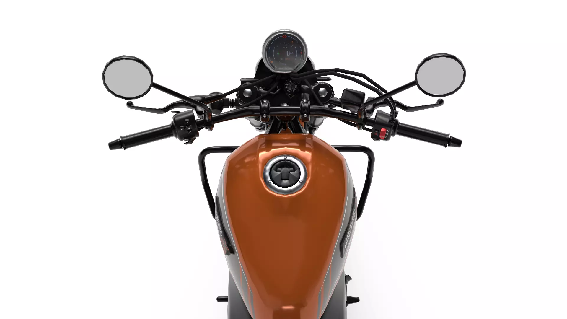 Harley Davidson X440 - Baja Orange - Game Ready 3D Model Low-poly 3D model_16