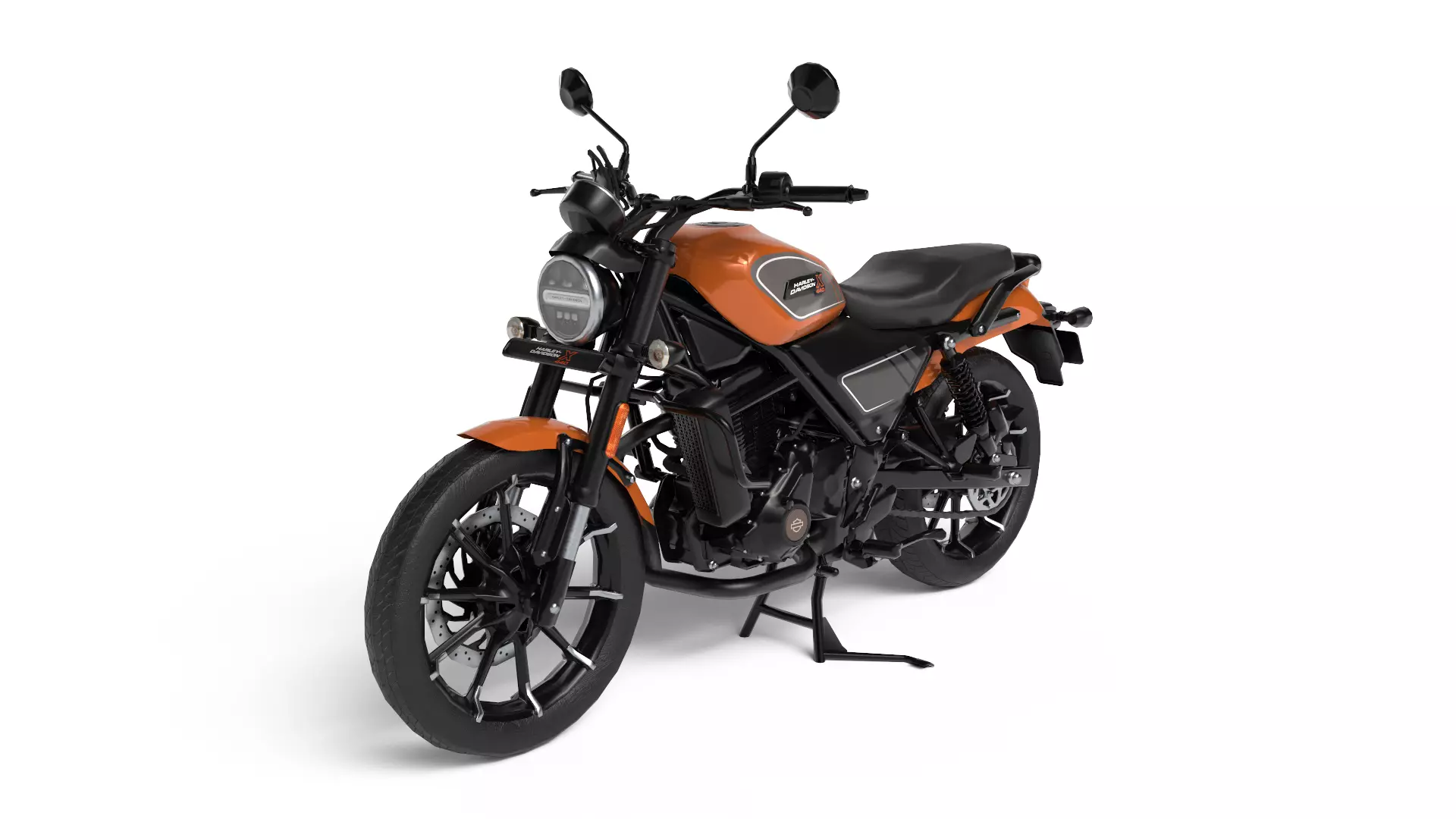 Harley Davidson X440 - Baja Orange - Game Ready 3D Model Low-poly 3D model_0