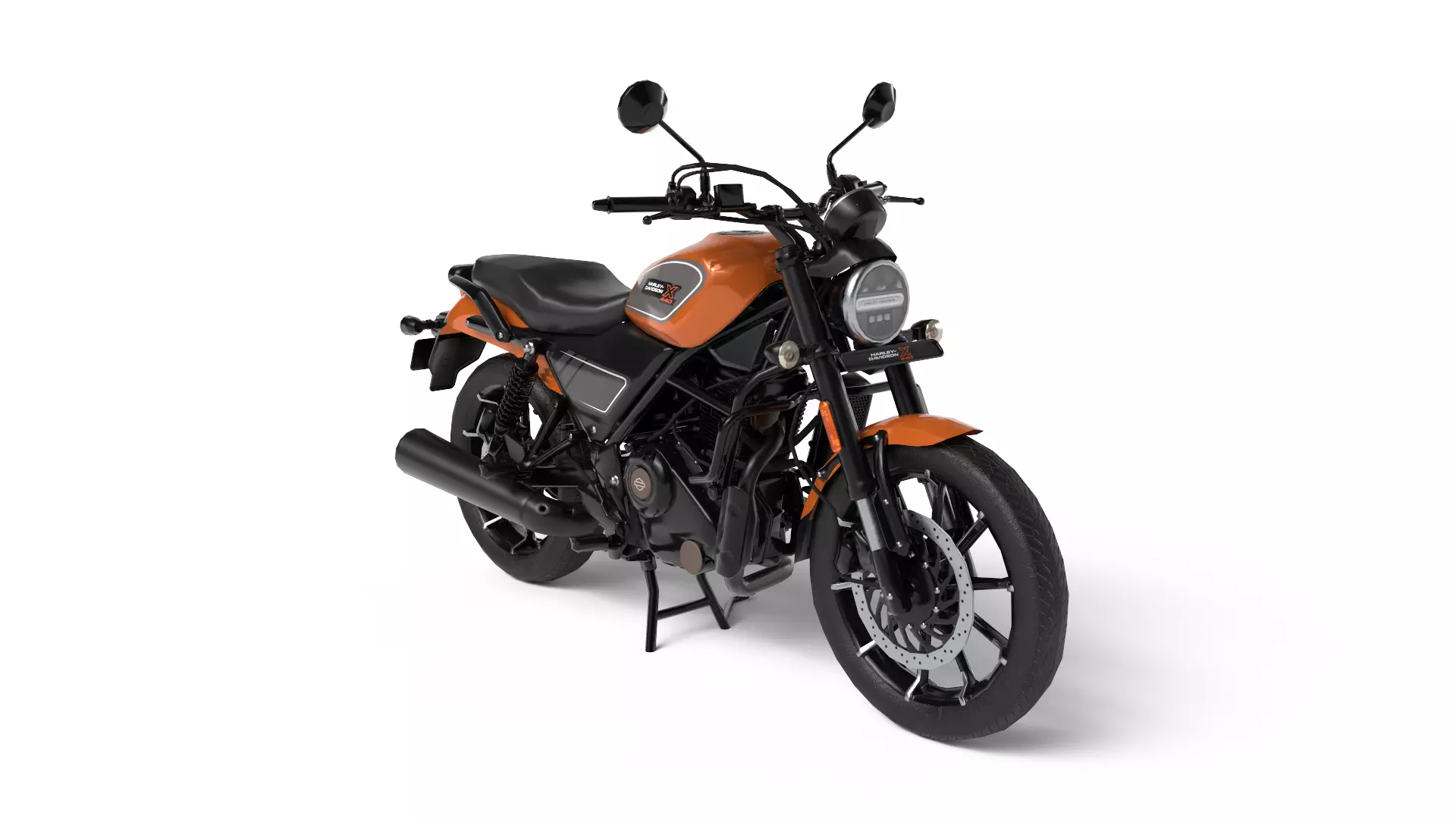 Harley Davidson X440 - Baja Orange - Game Ready 3D Model Low-poly 3D model_12