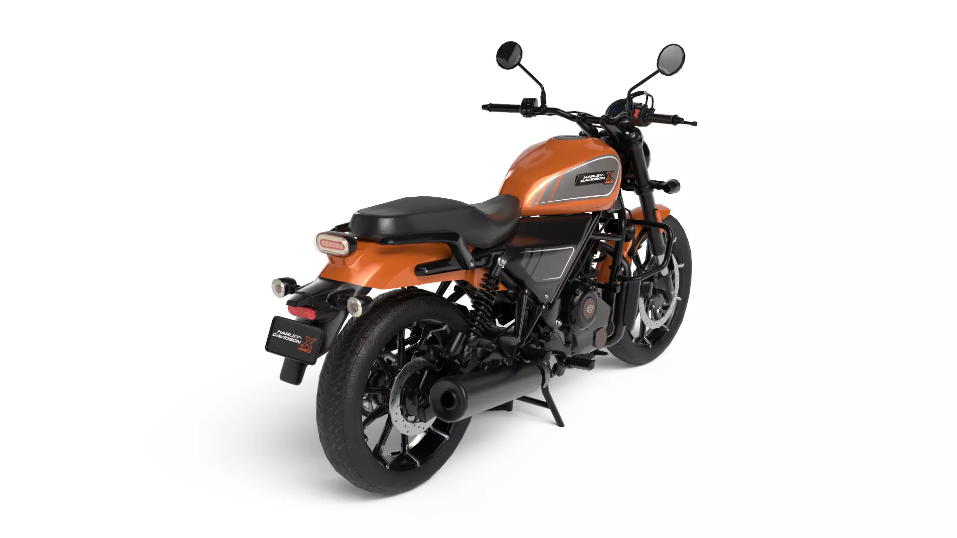Harley Davidson X440 - Baja Orange - Game Ready 3D Model Low-poly 3D model_8