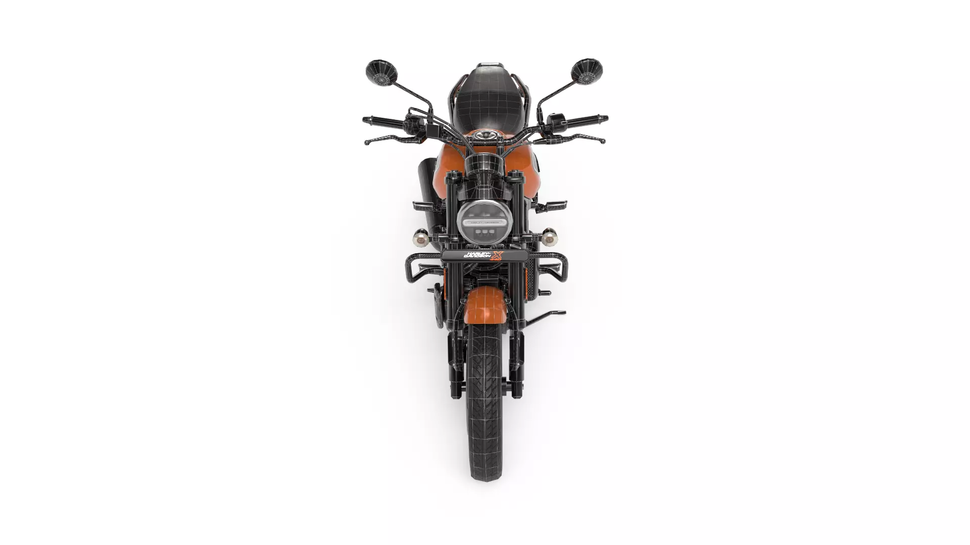 Harley Davidson X440 - Baja Orange - Game Ready 3D Model Low-poly 3D model_15