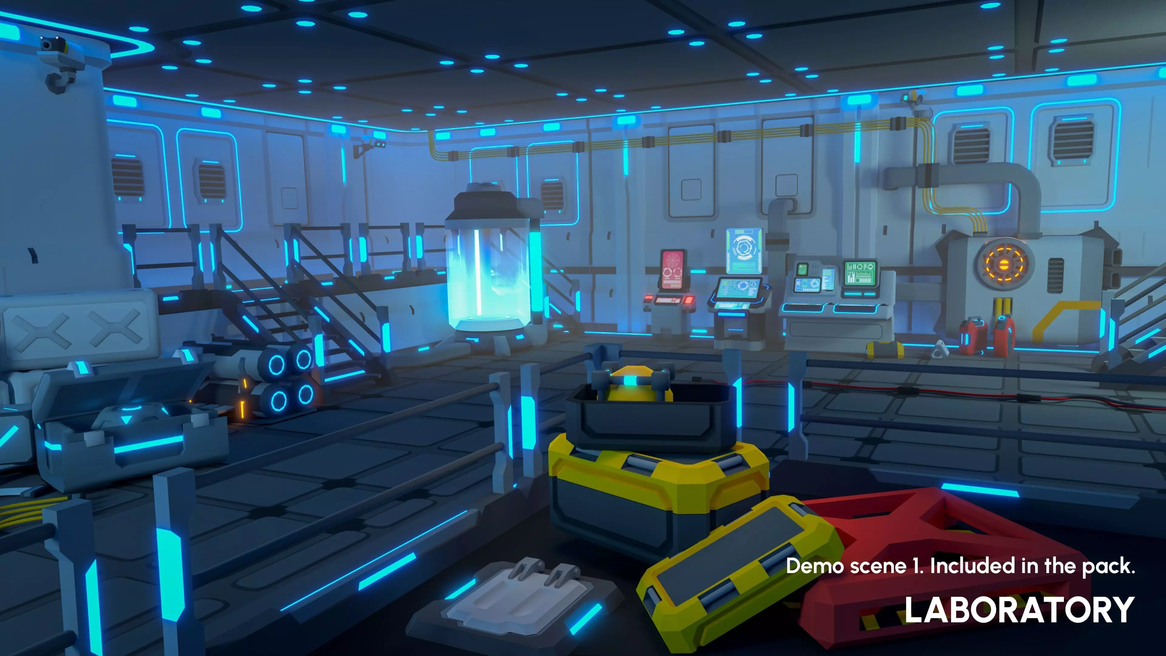 Sci-Fi Props Low-poly 3D model_3