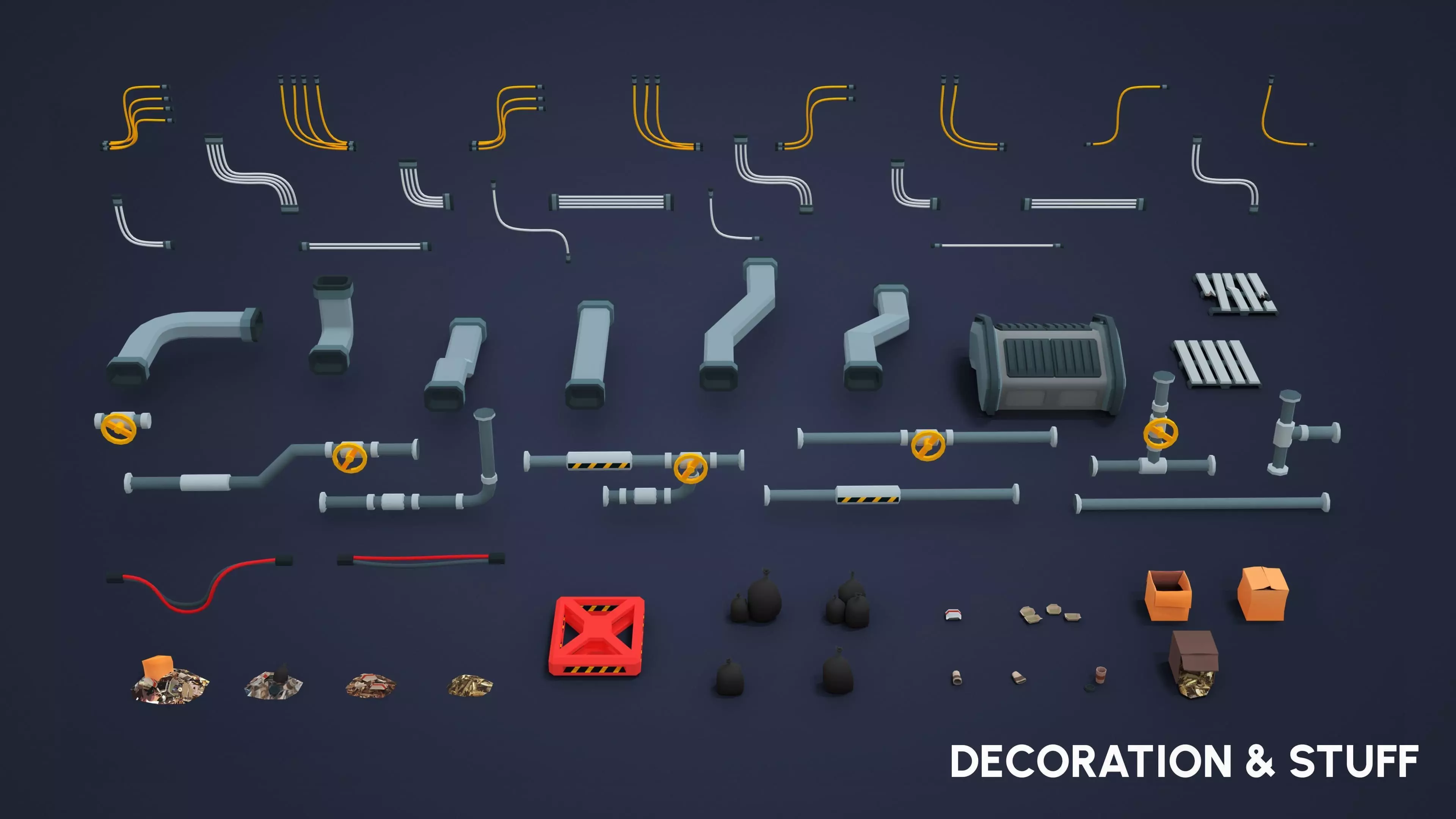 Sci-Fi Props Low-poly 3D model_31