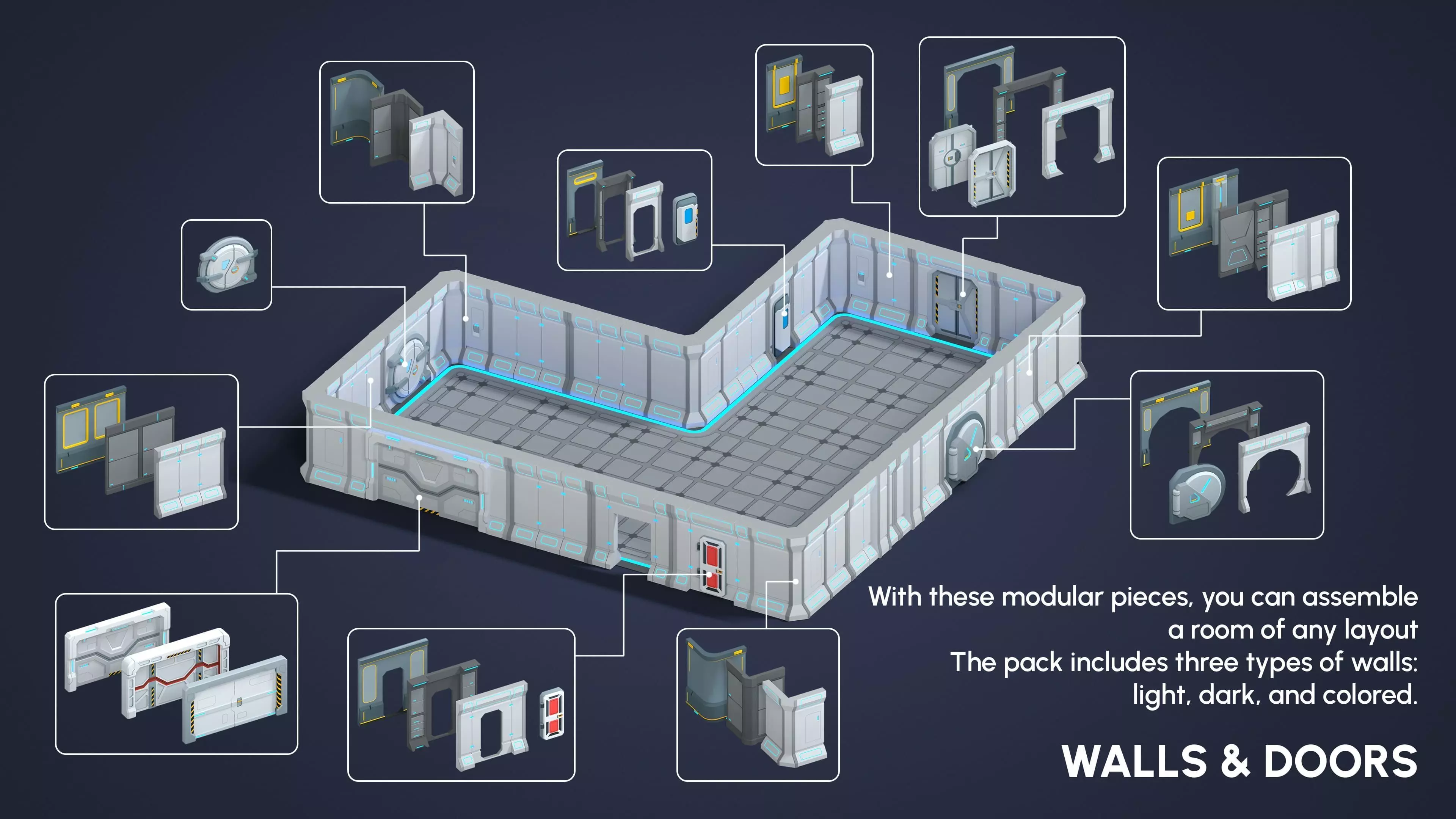 Sci-Fi Props Low-poly 3D model_14