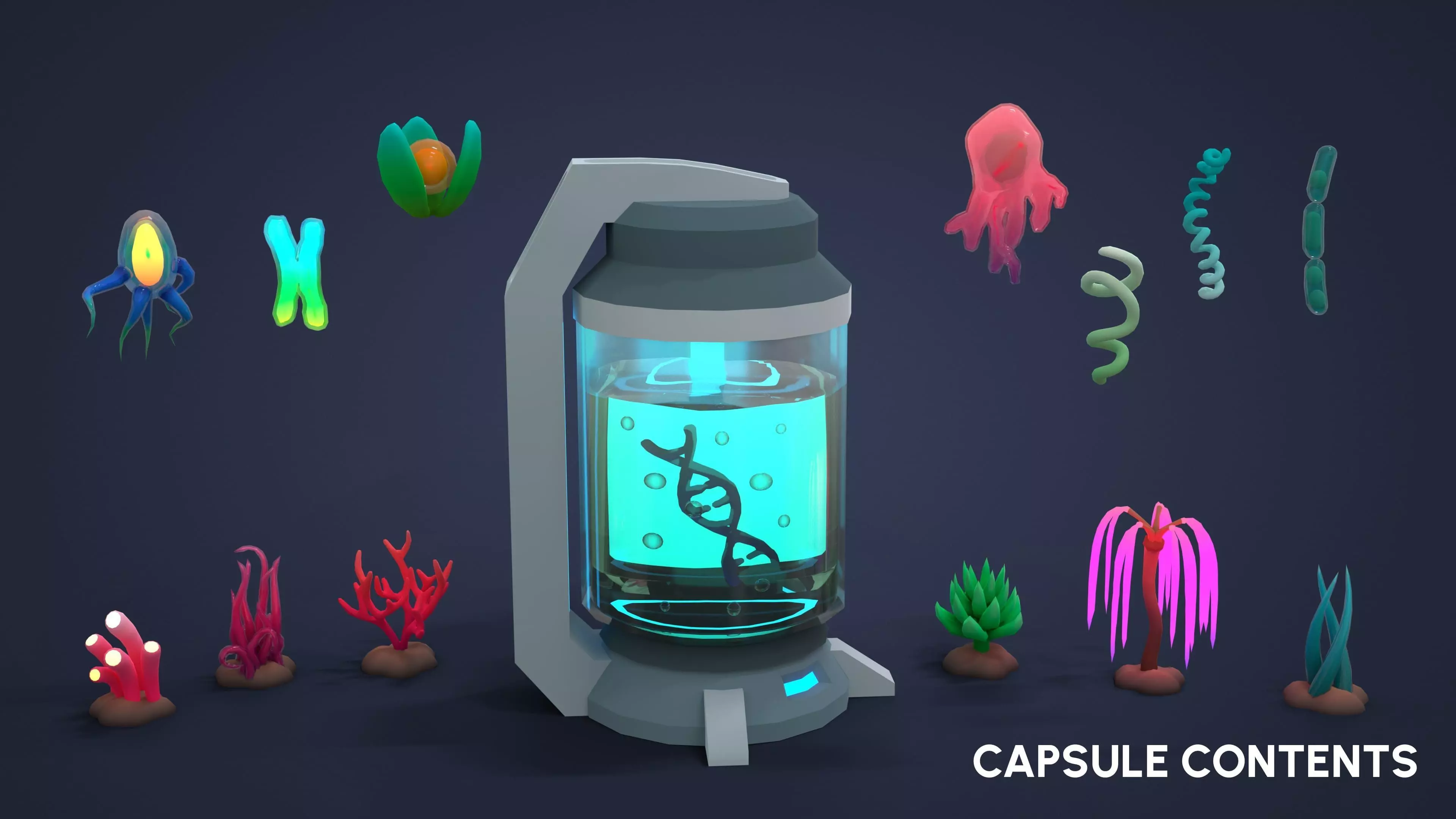 Sci-Fi Props Low-poly 3D model_21