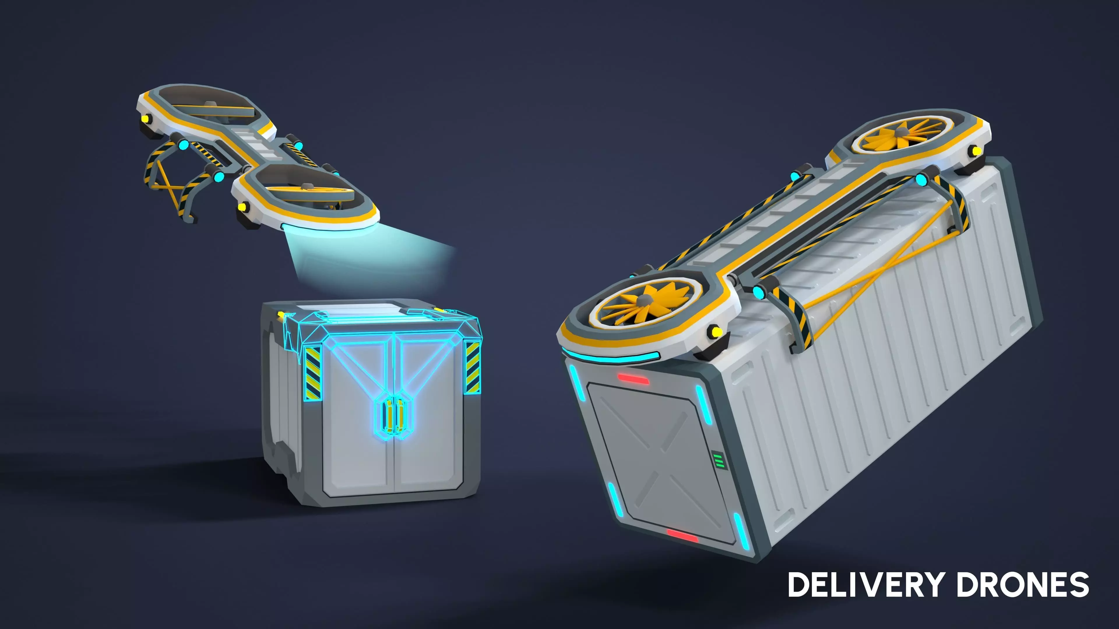 Sci-Fi Props Low-poly 3D model_27