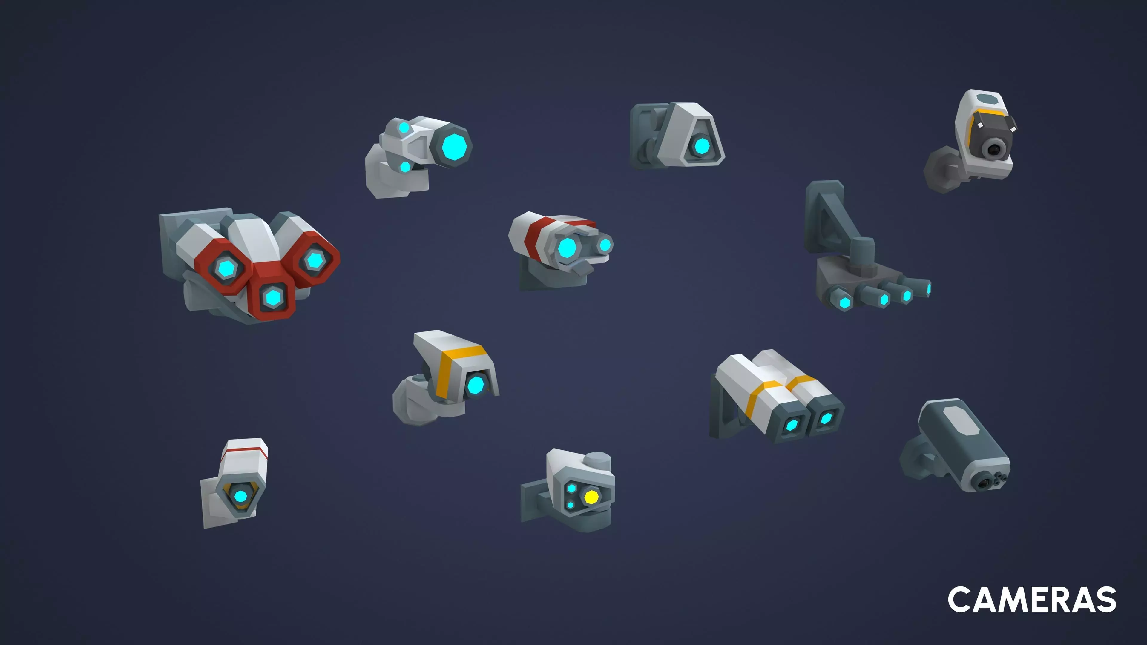 Sci-Fi Props Low-poly 3D model_25