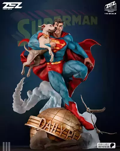 Superman and Krypto - 3D digital STL file