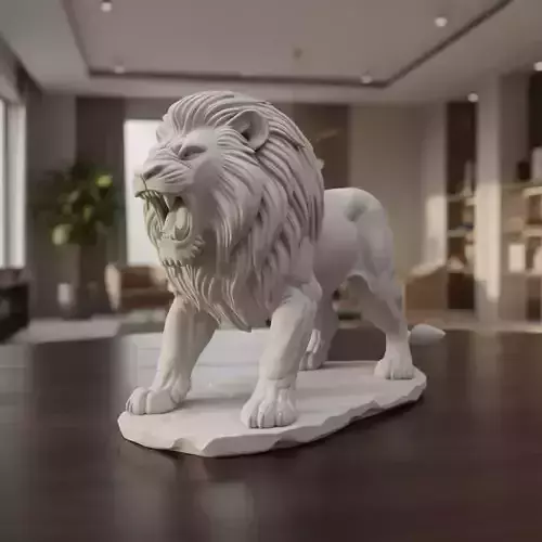 Roaring Lion - 3D Print Model 3D print model