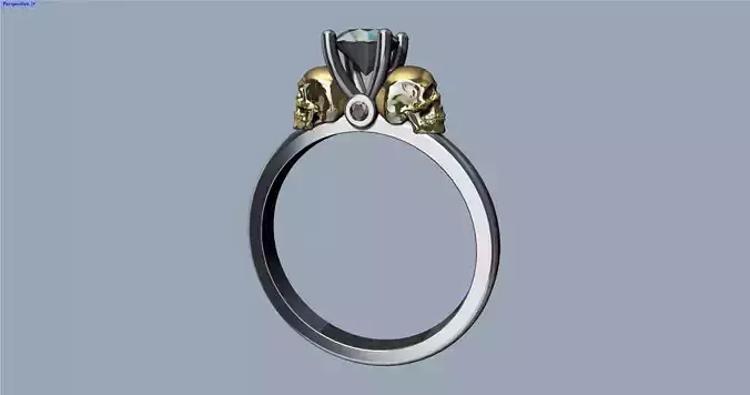 Skull Ring - Anillo Solitario Calaveras 