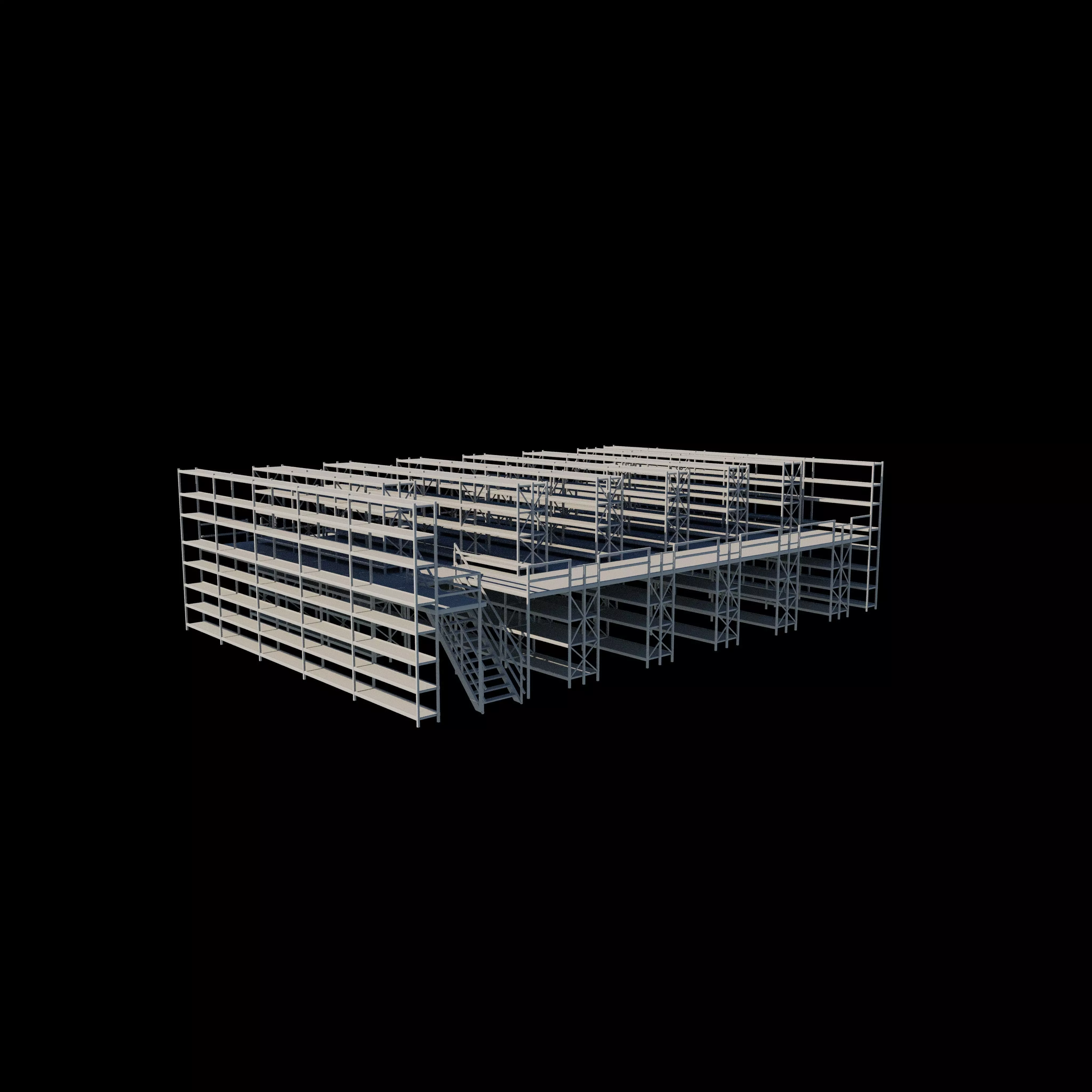 Ware House Racking System 3D model_14