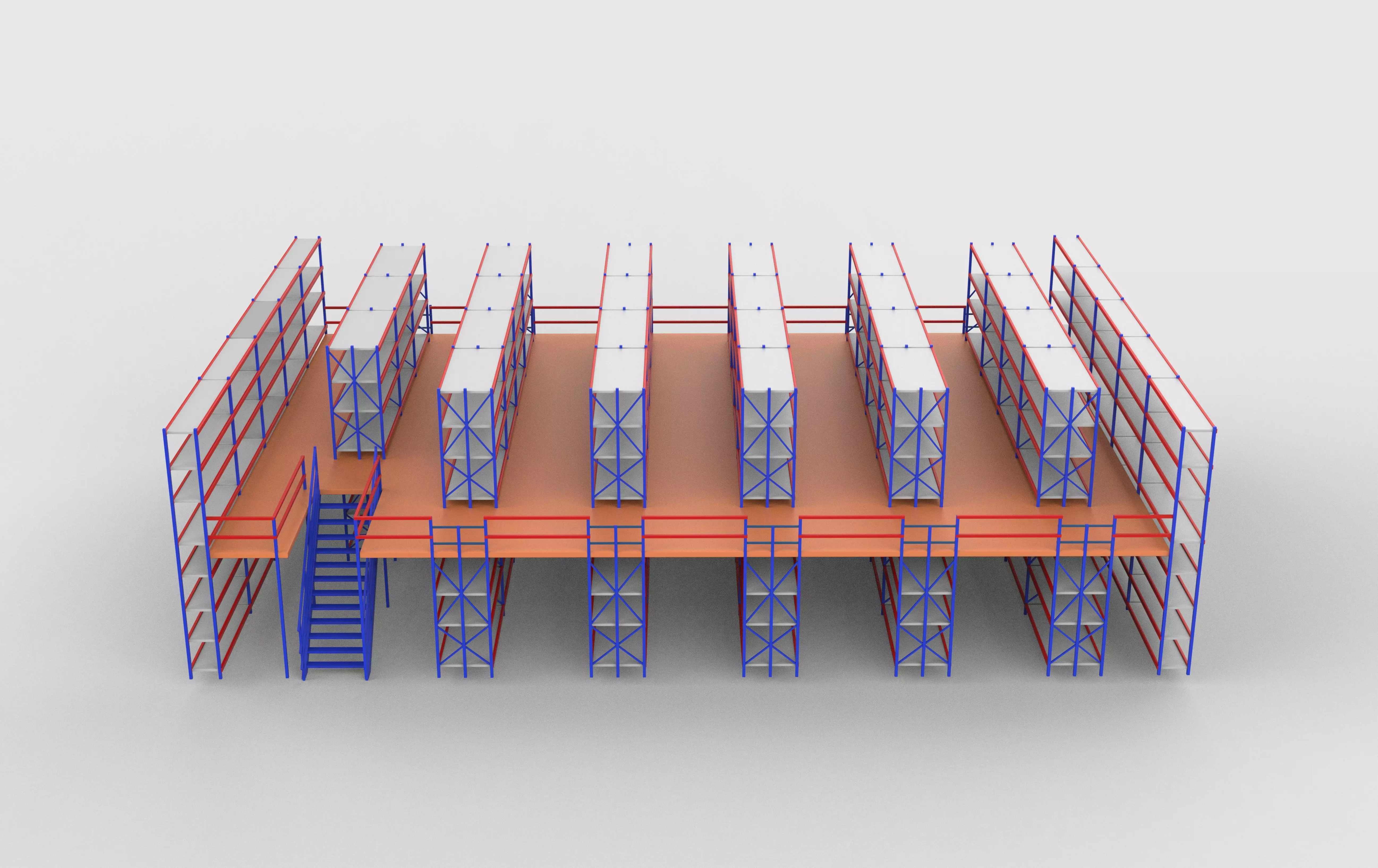 Ware House Racking System 3D model_12