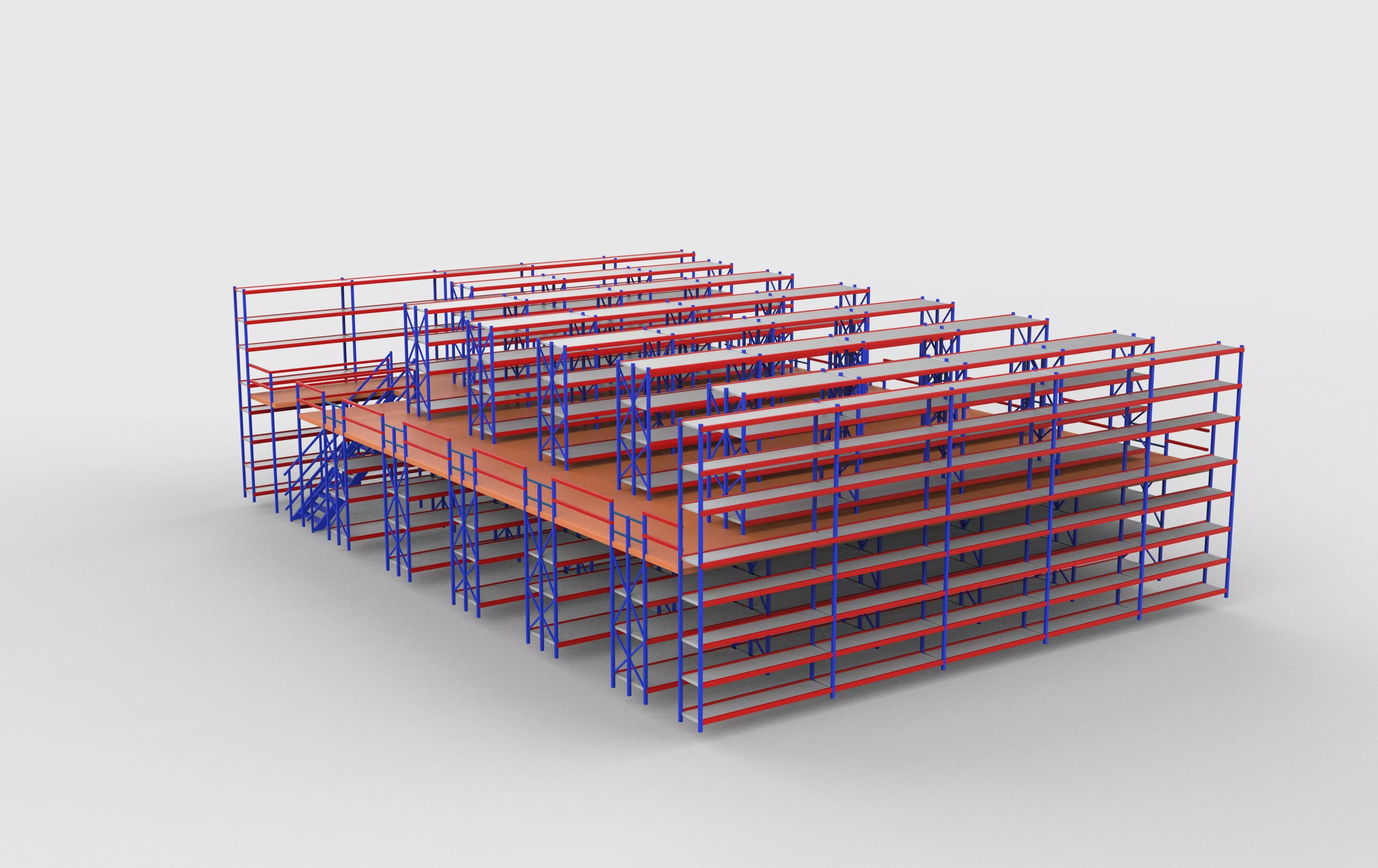 Ware House Racking System 3D model_13