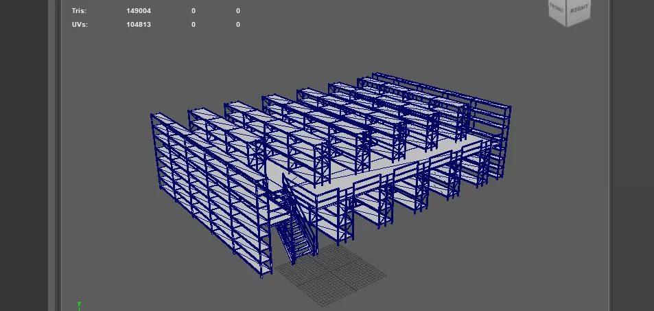 Ware House Racking System 3D model_16