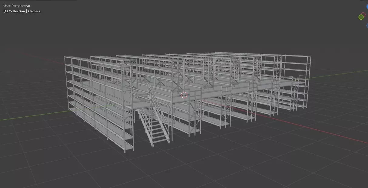 Ware House Racking System 3D model_15