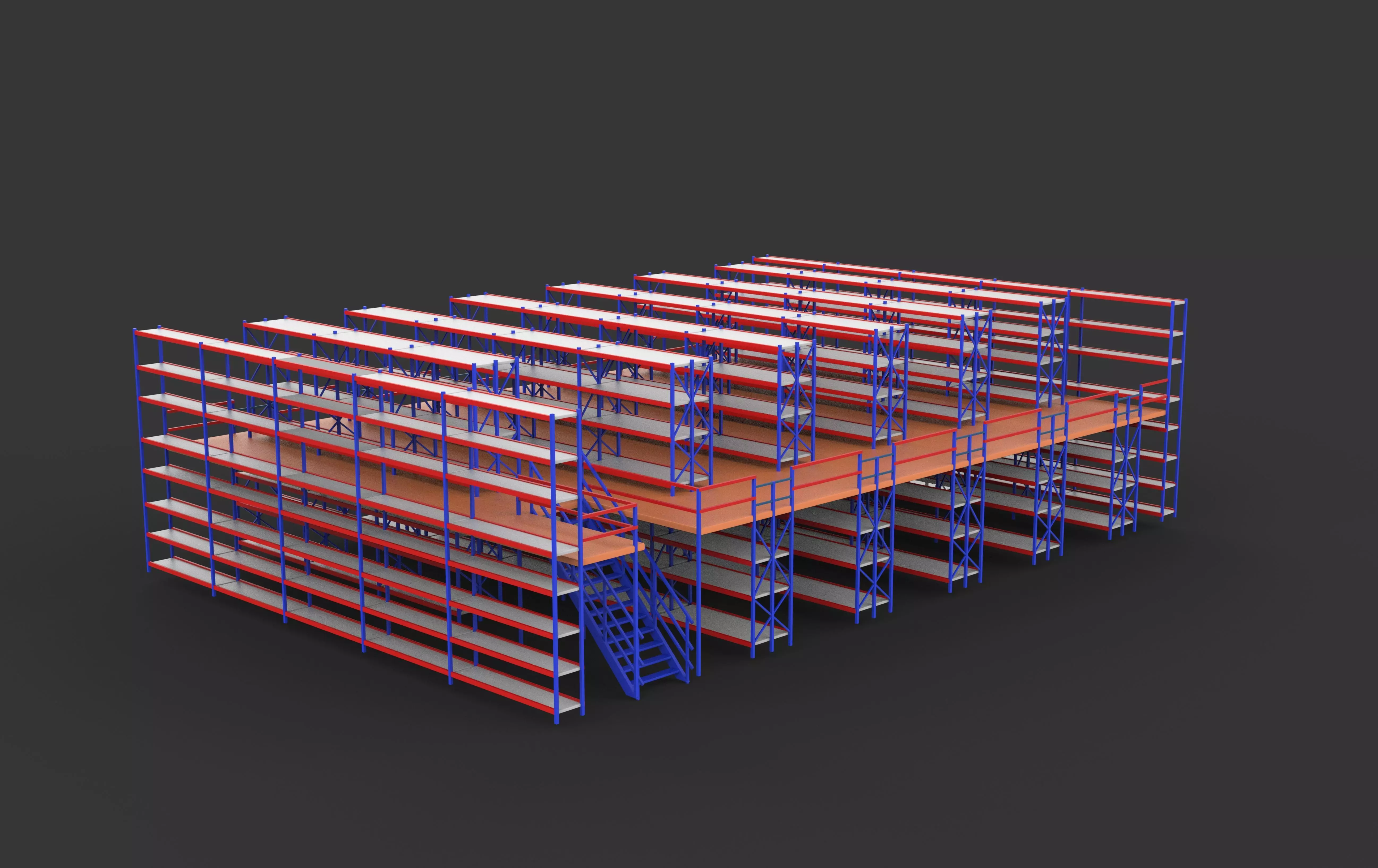 Ware House Racking System 3D model_8