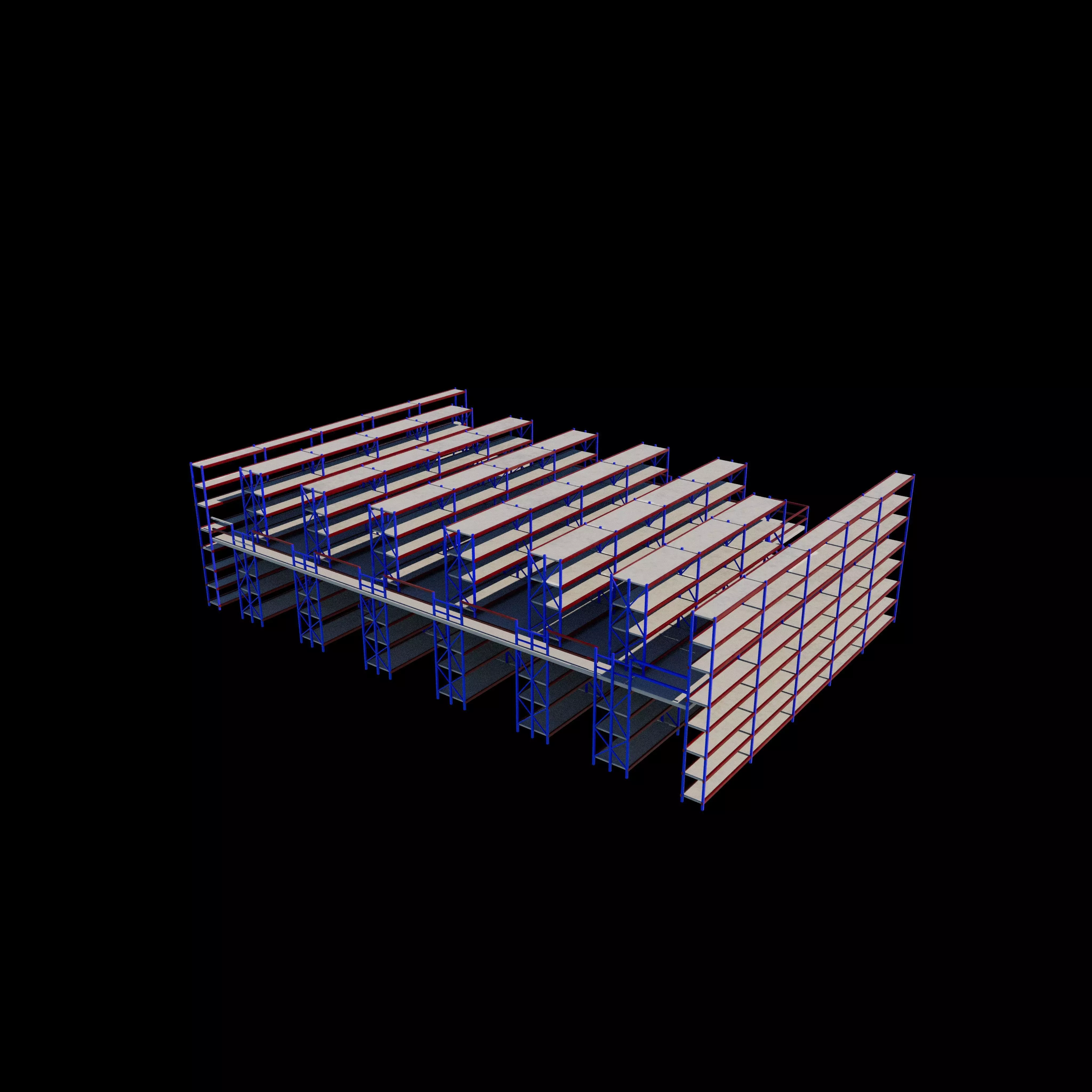 Ware House Racking System 3D model_17