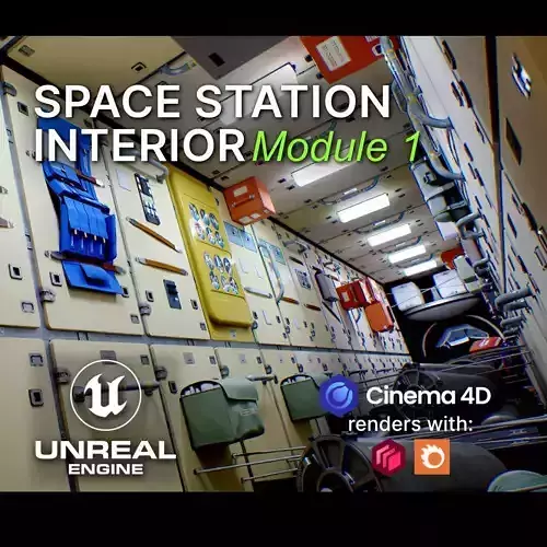 Space Station Interior Module 1 3D model